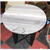 Image 1 : BOUTIQUE METAL AND STONE TOP END TABLE