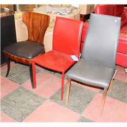 BOUTIQUE LOT OF 3 ASSORTED CHAIRS