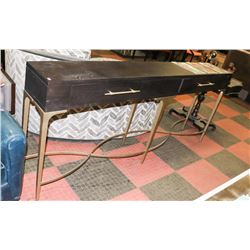 BOUTIQUE LARGE 2 DRAWER SOFA TABLE. 80"X12"X34".