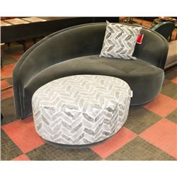 BOUTIQUE DANA DESIGNER LOVE SEAT WITH OTTOMAN