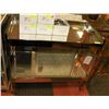 Image 1 : BOUTIQUE CHROME AND MIKRRORED GLASS BAR CART