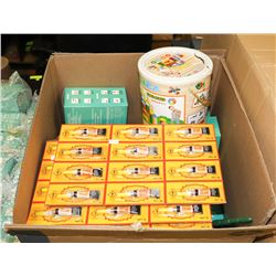 BOX OF ASSORTED DOLLAR STORE ITEMS