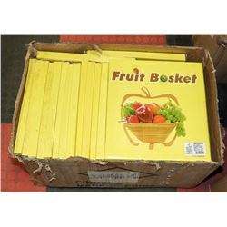 CASE OF FOLDING WOOD FRUIT BASKETS