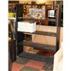 Image 1 : BOUTIQUE BLACK WOOD BOOKSHELF. 47"X13.5"X66",