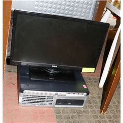 DELL DESKTOP AND RCA MONITOR.