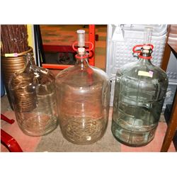 LOT OF 3 WINE MAKING CARBOYS