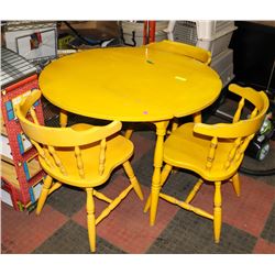 VINTAGE SET OF 3 CHAIRS AND BUTTERFLY TABLE