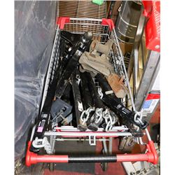 CART OF HEAVY DUTY TRAILER HITCHES-CART NOT INCL