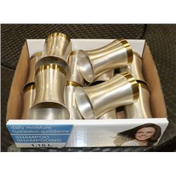 BOX OF 12 GERMAN PEWTER CUPS