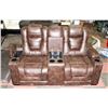 RUSTIC LEATHER POWER RECLINING AND HEADREST