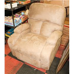 NEW MOCHA FABRIC ROCKING RECLINING CHAIR