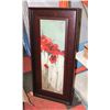 Image 1 : WOOD TONE FRAMED FLOWER PICTURE