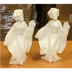 PAIR OF ASIAN CERAMIC ORNAMENTS