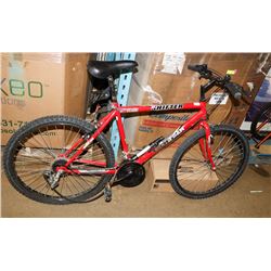 RED TECHTEAM SHIFTER BIKE 18 SPEED W/ LOCK & KEY,