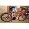 Image 1 : RED TECHTEAM SHIFTER BIKE 18 SPEED W/ LOCK & KEY,