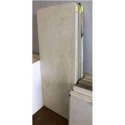 LOT OF FOUR 6' PLASTIC FOLDING TABLES