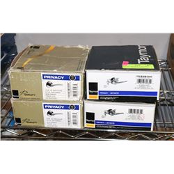 LOT OF 4 PREMIER SATIN NICKLE PRIVACY DOOR HANDLES