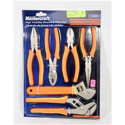 MASTERCRAFT 6PC HIGH VISIBILITY WRENCH & PLIERS