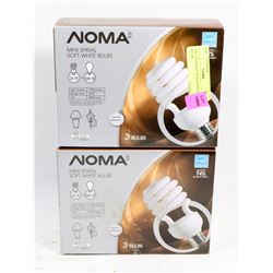 TWO 3PACKS OF NOMA MINI SPIRAL BULBS.