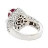 Image 3 : 6.56 ctw Ruby and Diamond Ring - 14KT White Gold