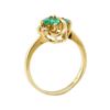 Image 4 : 0.47 ctw Emerald and Diamond Ring - 14KT Yellow Gold