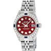 Image 2 : Rolex Ladies Stainless Steel Diamond Lugs & Sapphire Datejust Wristwatch