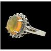 Image 1 : 2.58 ctw Opal and Diamond Ring - 14KT White Gold