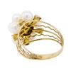 Image 3 : Pearl Ring - 10KT Yellow Gold