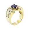 Image 4 : 4.16 ctw Sapphire and Diamond Ring - 18KT Yellow Gold