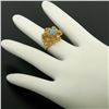 Image 3 : 14K Yellow Gold 1.59 ctw Cabochon Opal & Diamond Textured Cocktail Ring