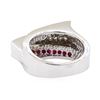 Image 3 : 1.07 ctw Diamond and Ruby Ring - 14KT White Gold