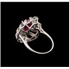 Image 3 : GIA Cert 2.99 ctw Ruby and Diamond Ring - 14KT White Gold