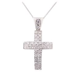 2.34 ctw Diamond Pendant And Chain - 14KT White Gold