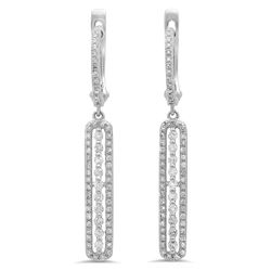 14k Gold 0.71CTW Diamond Earrings, (SI3/H)