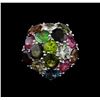 Image 2 : 11.08 ctw Tourmaline Ring - 14KT White Gold