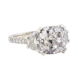 7.89 ctw GIA Certified Platinum Diamond Ring