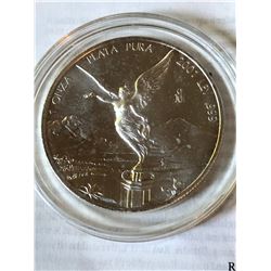 2001 Silver Mexico 1oz 999 Fine Silver Libertad in Hard Display Case