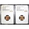 Image 1 : 1960 SD & LD LINCOLN CENTS NGC MS-66 RD