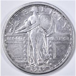 1917-D T-1 STANDING LIBERTY QUARTER AU