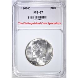 1968-D KENNEDY HALF DOLLAR SUPERB GEM