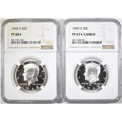 1968-S KENNEDY NGC PF-68* & 69-S