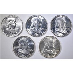 5 BU FRANKLIN HALVES