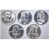 Image 1 : 5 BU FRANKLIN HALVES