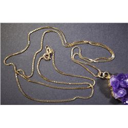 14K GOLD CHAIN AND PENDANT