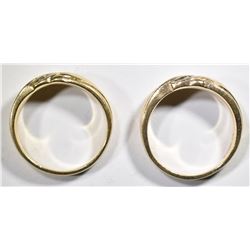 2 - 14k COMFORT FIT GOLD/DIAMOND BANDS
