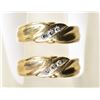 Image 2 : 2 - 14k COMFORT FIT GOLD/DIAMOND BANDS