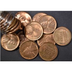 BU 1950 LINCOLN CENT ROLL