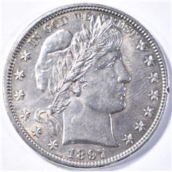 1897 BARBER HALF DOLLAR CH BU++ FLASHY