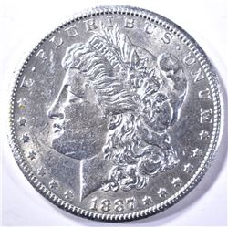 1887-S MORGAN DOLLAR, CH BU