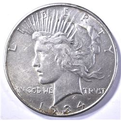 1934-D PEACE DOLLAR, CH BU